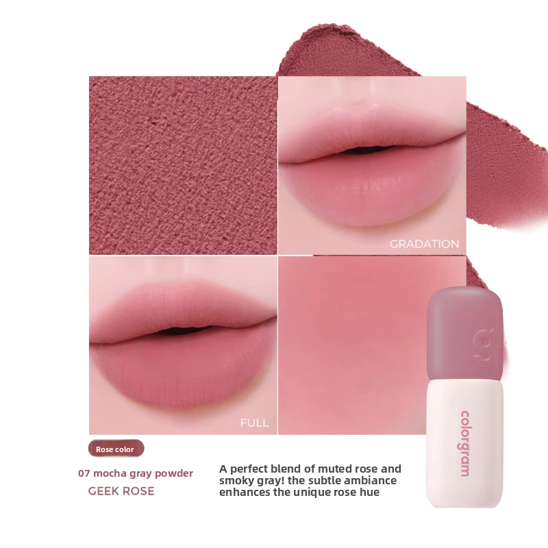 Korean Colorgram Matte Rice Cake Lip Gloss Velvet Lipstick for Lips and Cheeks Imported
