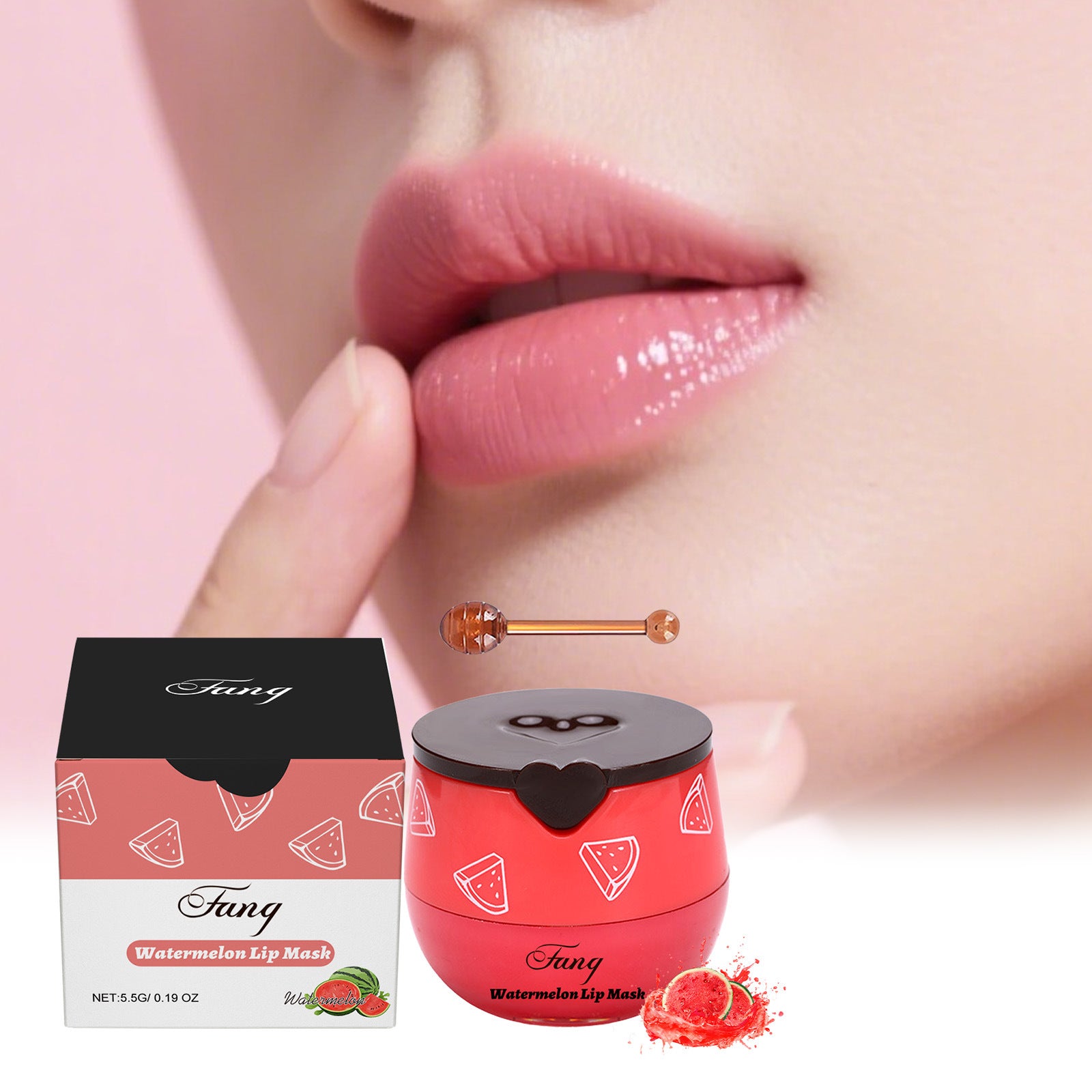 Watermelon Moisturizing Lip Mask: Nourishes and cares for lips, leaving them refreshed, moisturized, and glossy. Ideal for daily lip care.