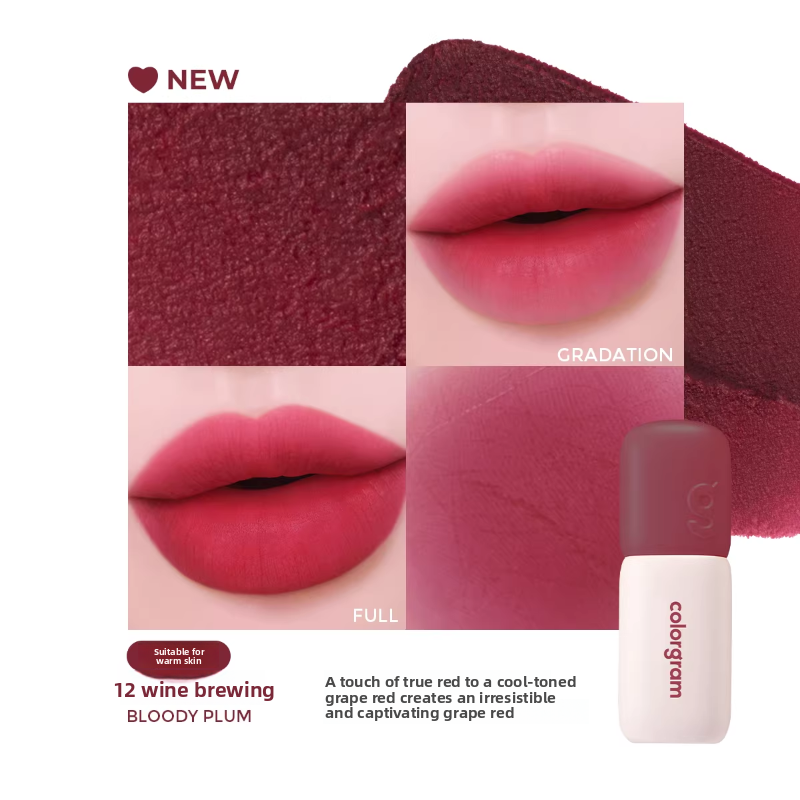 Korean Colorgram Matte Rice Cake Lip Gloss Velvet Lipstick for Lips and Cheeks Imported
