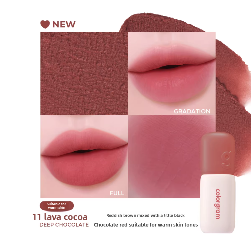 Korean Colorgram Matte Rice Cake Lip Gloss Velvet Lipstick for Lips and Cheeks Imported